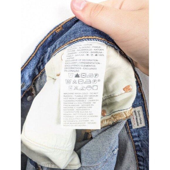 Levi's 501 Premium‎ Jeans Mens 34x31 Button Fly Big E White Patch Straight Leg - Picture 9 of 10